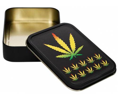 Μεταλλικό Κουτί Αποθήκευσης Small Leaves - 11x8cm - Τιμή: 4,30€