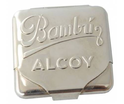 Alcoy Metal Tin Θήκη για Χαρτάκια Τετράγωνα - Tin Bambu Silver - Τιμή: 1,40€