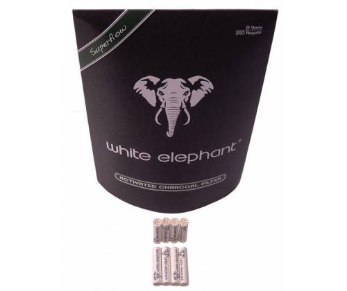 Elephant Active Charcoal Filters Tips for Tobacco Pipe 9mm - XXL Pack 250 pcs. -  Price: 29,00€