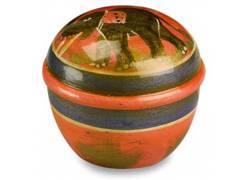 Ξύλινο Κουτί Αποθήκευσης Oval με Καπάκι Σχέδιο Elephant - 3.5cm