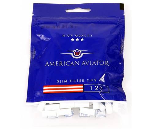 American Aviator Φιλτράκια - Slim 6mm 120τεμ. - Τιμή: 0,58€