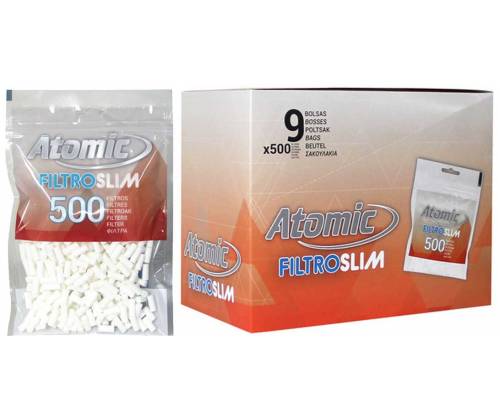 Atomic Φιλτράκια Σακουλάκι - Slim 500 - 9τεμ. - Τιμή: 10,80€