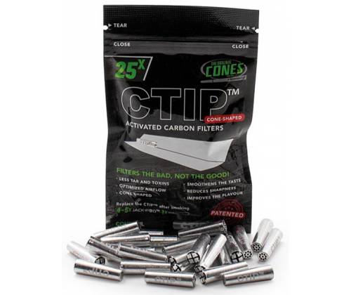 Metallic Tapered Filter Ctip Slim 25 Activated Carbon 6-7mm -  Price: 5,70€