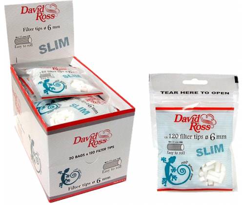 David Ross Φιλτράκια - Slim - 20τεμ. - Τιμή: 9,00€