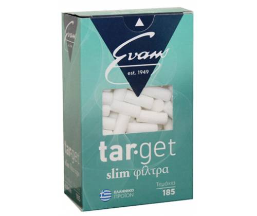 EVANS Tar-Get Φιλτράκια - Slim 185τεμ. - Συσκευάσία 8τεμ. - Τιμή: 3,20€
