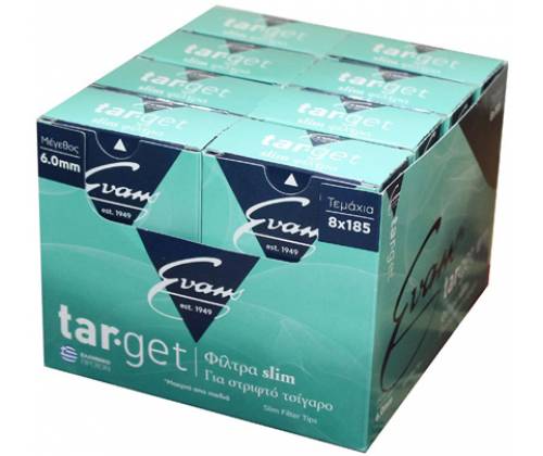 EVANS Tar-Get Φιλτράκια - Slim 185τεμ. - Συσκευάσία 8τεμ. - Τιμή: 3,20€