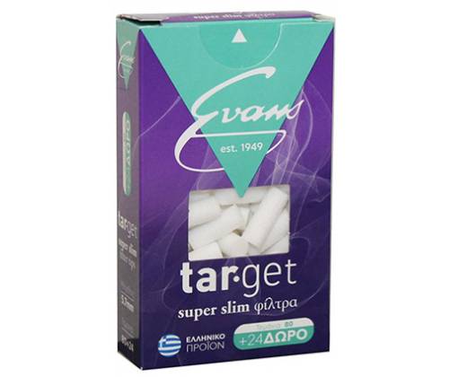 EVANS Tar-Get Φιλτράκια - Super Slim 104τεμ. - Τιμή: 0,29€