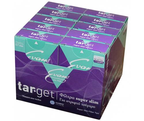 EVANS Tar-Get Φιλτράκια - Super Slim 104τεμ. - Τιμή: 0,29€