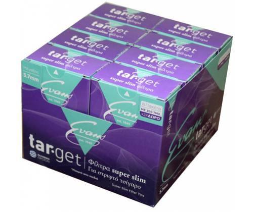 EVANS Tar-Get Φιλτράκια - Super Slim 224τεμ. - Τιμή: 0,53€