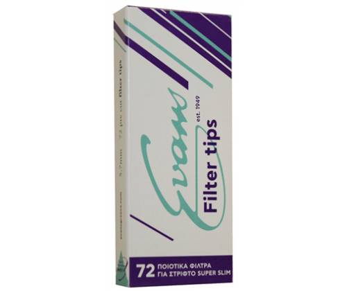EVANS Tar-Get Φιλτράκια - Super Slim 72τεμ. - Συσκευάσία 24τεμ. - Τιμή: 6,00€