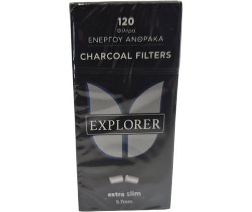 Explorer Charcoal Φιλτράκια Άνθρακα - Extra Slim 120φ. - Τιμή: 0,98€