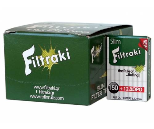 Filtraki Φιλτράκια MAXI Slim 162τεμ. Συσκευασία με 18τεμ. - Τιμή: 10,00€