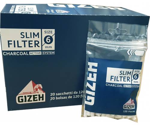 GIZEH Φιλτράκια - Άνθρακας Slim 20τεμ. - Τιμή: 15,45€