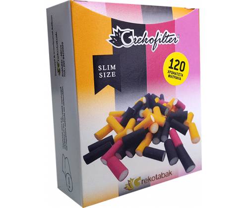GrekTabac Φιλτράκια - Πολύχρωμα - Slim - Τιμή: 0,42€