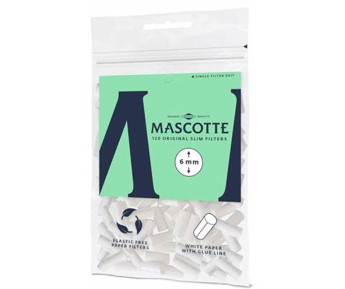 Mascotte Filters Tips Slim 6mm 120f. - 20pcs. -  Price: 25,00€