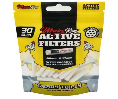 Φίλτρο Monkey King Active Filter Super Slim 30 Ενεργού Ανθρακα 6.0mm - Ασπρo - Τιμή: 4,90€