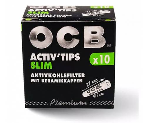 Φίλτρο OCB Slim 10 Ενεργού Ανθρακα 7mm - Τιμή: 2,00€