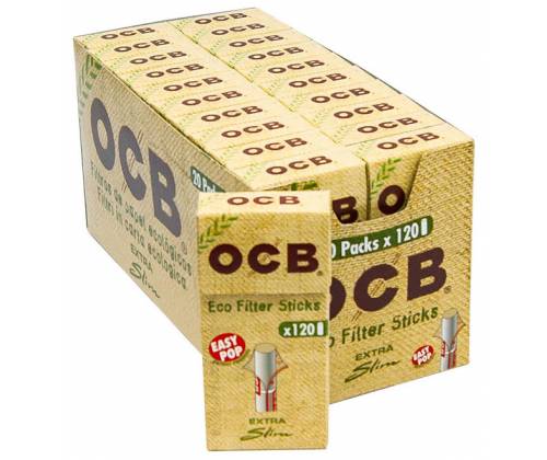OCB Φιλτράκια  Eco Βιοδιασπώμενο 120 - Extra Slim 20τεμ. - Τιμή: 9,60€