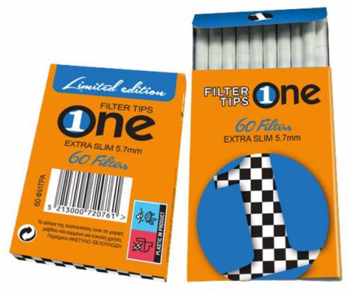 One Φιλτράκια Pocket Extra Slim 5.7mm - 60τεμ. - Τιμή: 0,32€