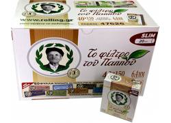 Του Παππού Φιλτράκια (47626) - Long Μακρύ Φίλτρο Slim - 6.4mm 40τεμ.