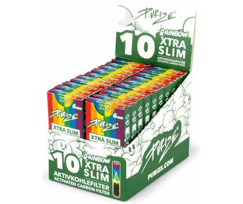 Φίλτρο Purize Extra Slim 10 Ενεργού Ανθρακα 6.0mm - Rainbow - Τιμή: 2,20€