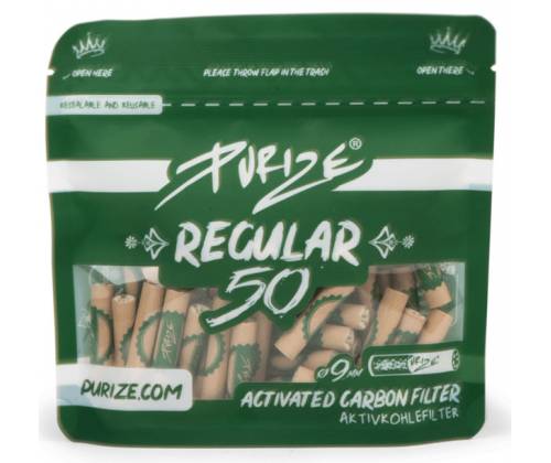 Φίλτρο Purize Regular 50 Ενεργού Ανθρακα 9mm - Καφέ - Τιμή: 9,90€