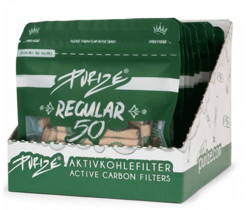 Φίλτρο Purize Regular 50 Ενεργού Ανθρακα 9mm - Καφέ - Τιμή: 9,90€