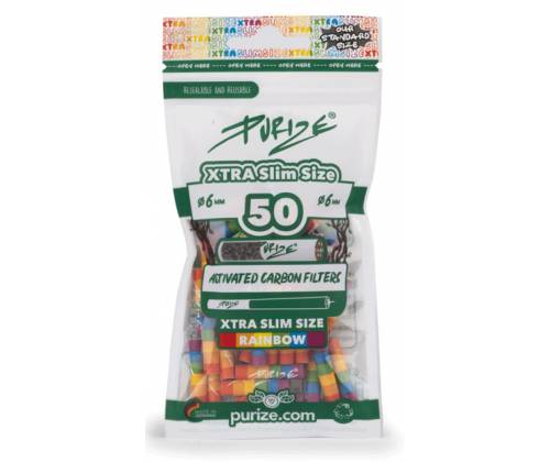 Φίλτρο Purize Extra Slim 50 Ενεργού Ανθρακα 6mm - Rainbow - Τιμή: 9,20€