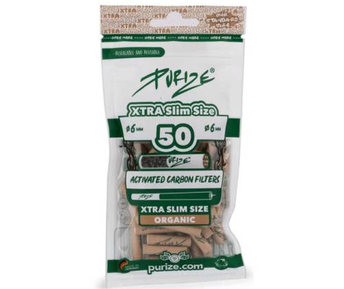 Φίλτρο Purize Extra Slim 50 Ενεργού Ανθρακα 6mm - Organic - Τιμή: 8,90€