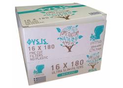 ΠΥΘΙΑ Φιλτράκια Ultra Slim ΦΥΣΙΣ Ακατέργαστο Χωρίς Πλαστικό 180φ. - 16τεμ.