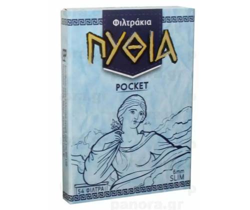 ΠΥΘΙΑ Φιλτράκια Σιέλ Pocket 60 τεμ. - Slim 6.0mm με Δώρο Χαρτάκι - Τιμή: 0,44€