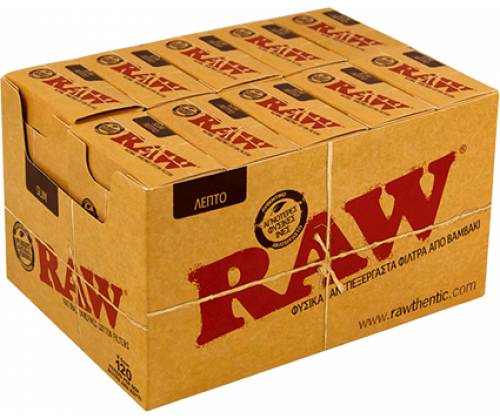 RAW Filter Tips In A Box – Slim 10pcs -  Price: 7,10€