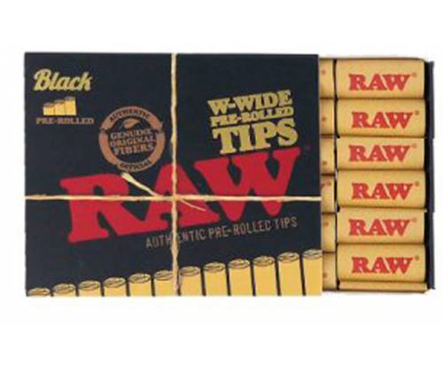 RAW Pre-Rolled Tips Τζιβάνα Black Regular- Προτυλιγμένη - Τιμή: 0,95€
