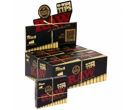 RAW Pre-Rolled Tips Τζιβάνα Black Regular- Προτυλιγμένη - Τιμή: 0,95€