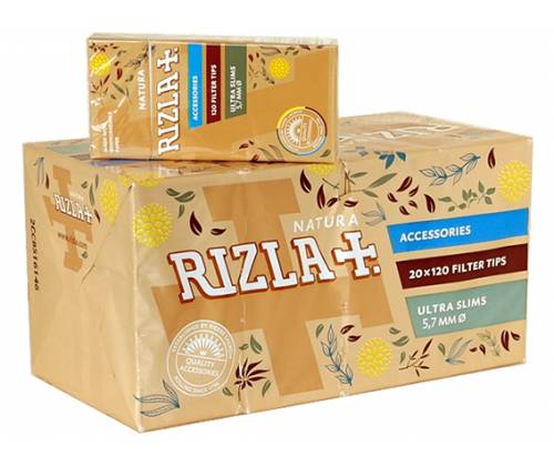 RIZLA Natura Φιλτράκια - Ακατέργαστο - Ultra Slim 20τεμ. - Τιμή: 9,42€
