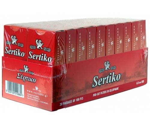 Sertiko Filter Tips – Red – Slim 20pcs -  Price: 7,80€