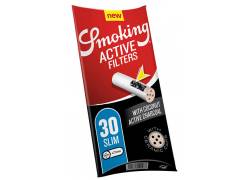 Smoking Φιλτράκια Slim 30 Ενεργού Ανθρακα Active - 6mm
