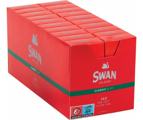 SWAN Φιλτράκια Κόκκινο - Slim 20τεμ. - Τιμή: 8,99€