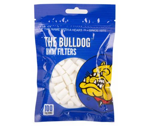 The Bulldog Filters Tips Blue 100f. - Regular 8mm -  Price: 0,75€