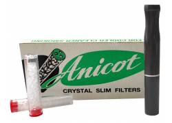 Πίπα Τσιγάρου Luxor Μαύρο Για Extra Slim 5.7mm Τσιγάρα