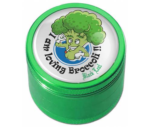 Grinder Τρίφτης 50mm Αλουμίνιο Σχέδιο Broccoli - 4 Parts - Τιμή: 17,50€