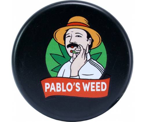 Grinder Τρίφτης Πλαστικός Pablo's Weed Μαύρο - 2 Parts - Τιμή: 2,10€