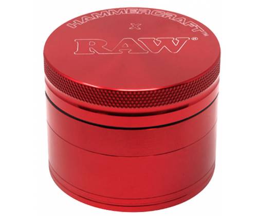 Hammercraft X RAW Grinder Τρίφτης Αλουμινίου Large 63mm - 4 Parts Red - Τιμή: 21,00€