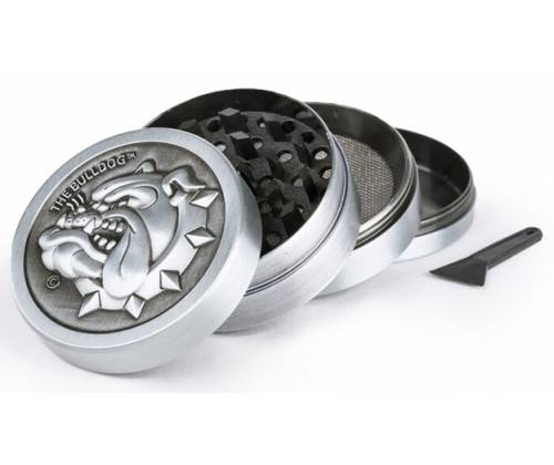 The Bulldog Amsterdam Grinder Μεταλλικό Ασημί - 4 Parts NEW DESIGN - Τιμή: 20,00€