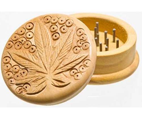 Grinder Τρίφτης Ξύλινο Leaf - 2 Parts - Τιμή: 3,50€