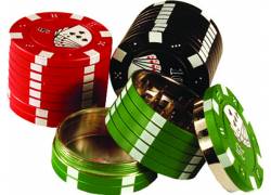 Τρίφτης - Grinder Μεταλλικός Poker Chip