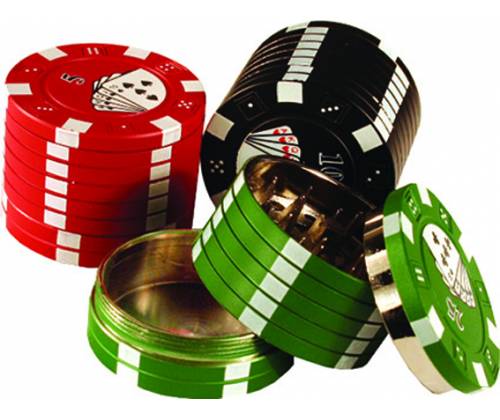 Τρίφτης - Grinder Μεταλλικός Poker Chip - Τιμή: 6,50€