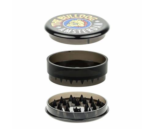 The Bulldog Amsterdam Grinder Διάφανο Πλαστικό Μαύρο - 3 Parts - Τιμή: 5,00€