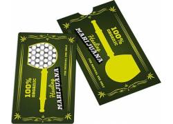 Μεταλλικό Credit Card Grinder - Σχέδιο Marijuana