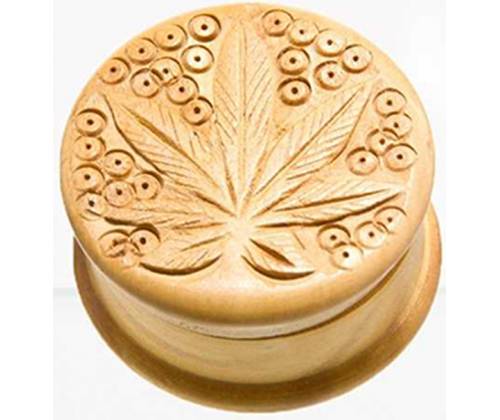 Grinder Τρίφτης Ξύλινο Leaf - 2 Parts - Τιμή: 3,50€